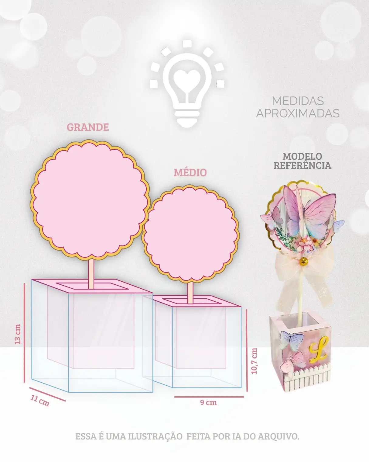 ARQUIVO DE CORTE CENTRO DE MESA ACETATO, MOCKUPS + CAIXA EM STUDIO + PDF ARQUIVO DE CORTE CENTRO DE MESA ACETATO, MOCKUPS + CAIXA EM STUDIO + PDF - Imagem 1