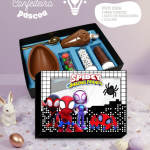 ARQUIVO DE CORTE KIT CONFEITEIRO DE PÁSCOA  HOMEM ARANHA (STUDIO E PDF)