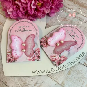 ARTE SACHÊ DE CHÁ DE AMOR PRÓPRIO DIA DAS MULHERES ROSA