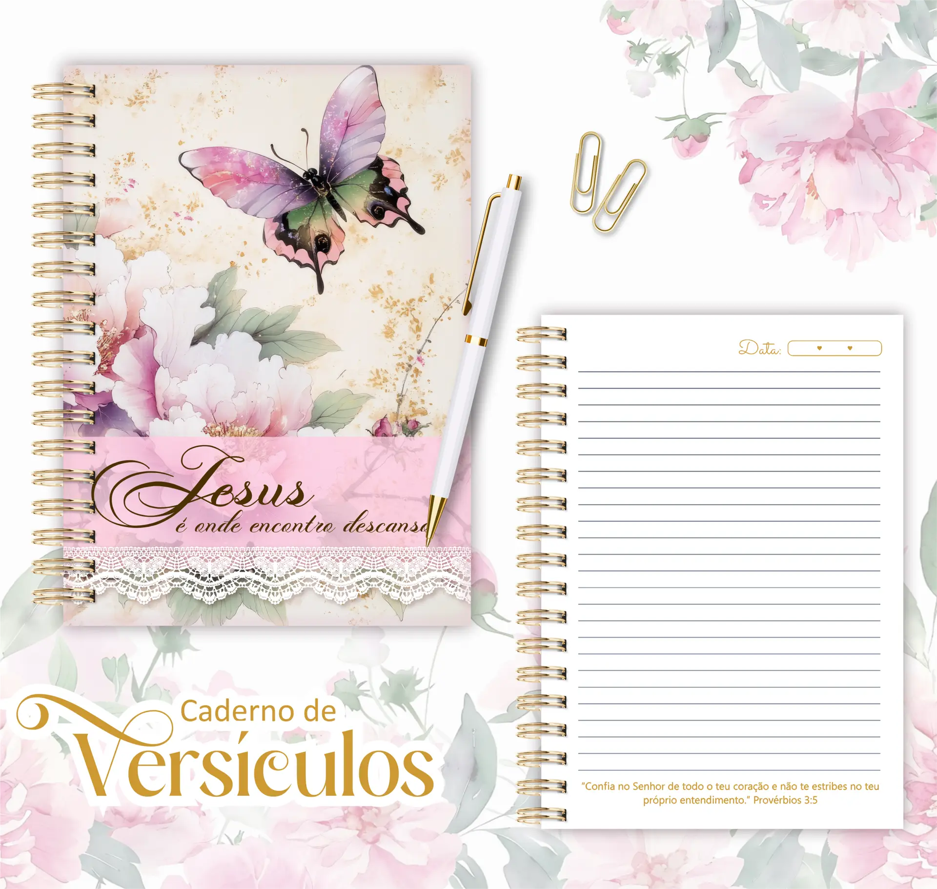 Caderno Com Versiculos Caderno Com Versiculos - Imagem 1