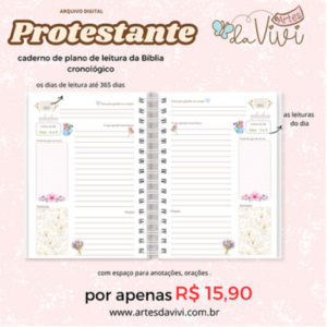 Miolo Protestante plano de leitura da bíblia - arquivo digital