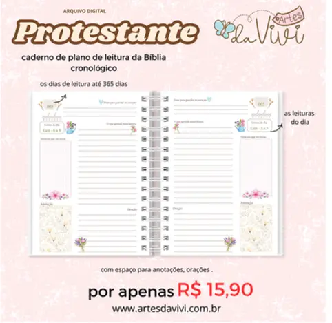 Miolo Protestante plano de leitura da bíblia - arquivo digital Miolo Protestante plano de leitura da bíblia - arquivo digital - Imagem 1