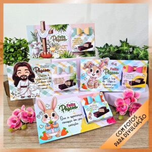 4 modelos de cards para 2 Bis – Páscoa coelhos e cristã
