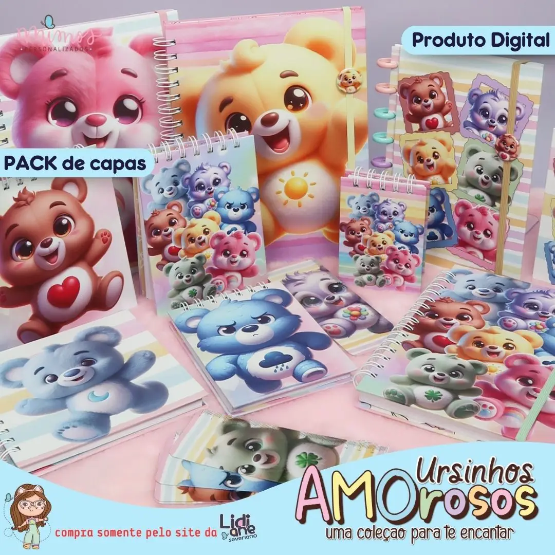 ARQ DIG – PACK de CAPAS – Ursinhos AMOrosos ARQ DIG – PACK de CAPAS – Ursinhos AMOrosos - Imagem 1