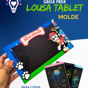 ARQUIVO DE CORTE CAIXA PARA LOUSA TABLET 8.5 POLEGADAS (STUDIO, PDF E SVG)