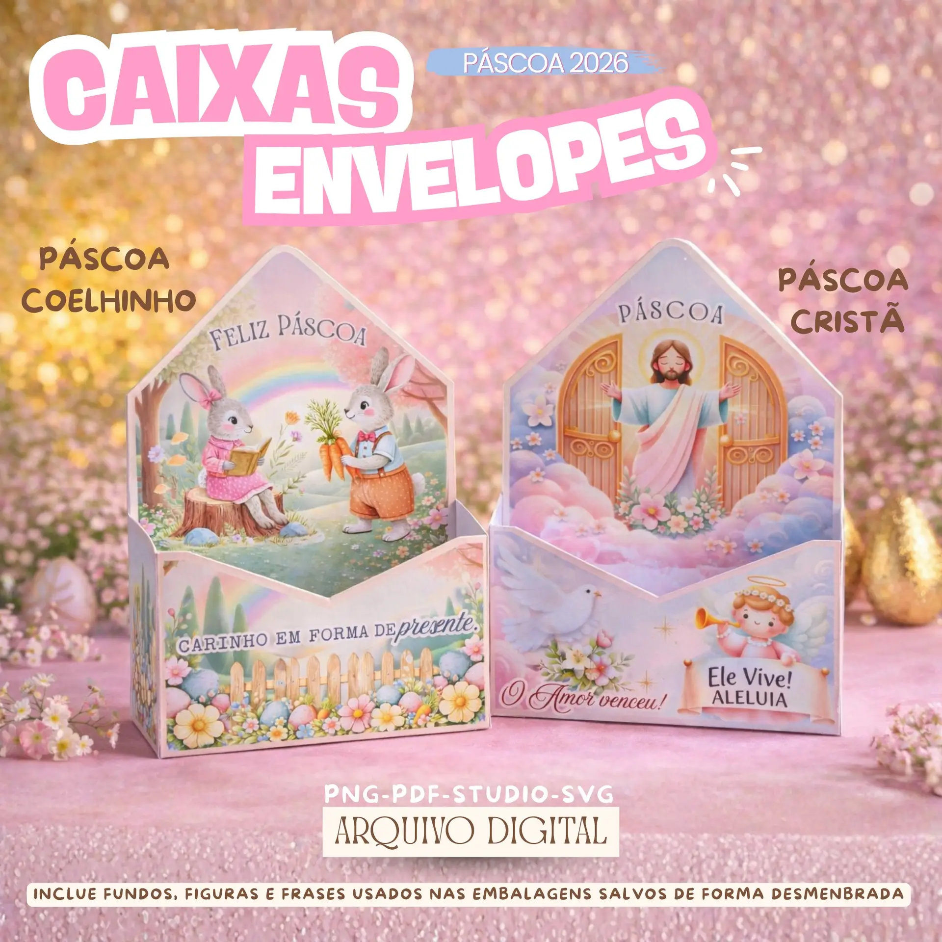 ARQUIVO DIGITAL – CAIXAS ENVELOPES PÁSCOA 2026 ARQUIVO DIGITAL – CAIXAS ENVELOPES PÁSCOA 2026 - Imagem 1