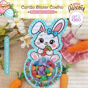 Arquivo Digital - Cartão Blister Coelho Páscoa