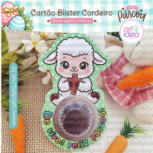 Arquivo Digital - Cartão Blister Cordeiro Páscoa