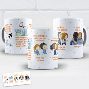 Arte Digital Caneca Greys Anatomy Aviãozinho