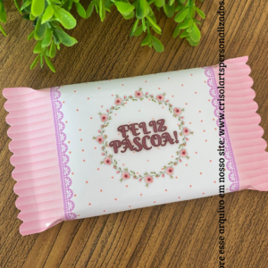 Arte adesivo kit kat páscoa rosa
