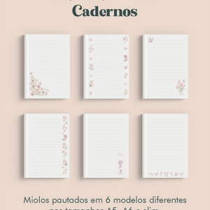 Cadernos Coleção Laços & Rosas Costura