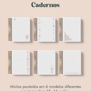 Cadernos Coleção Laços & Rosas Wire-o