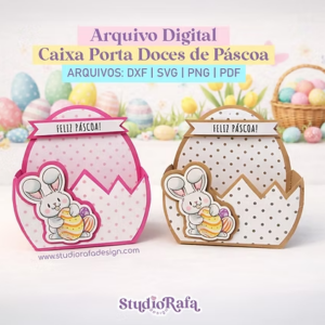 Caixa Porta Doces de Páscoa #1 (arquivo digital)