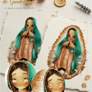 Kit Digital Nossa Senhora de Guadalupe Adulta  Carinas Paper