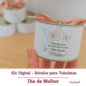Kit Digital Rótulo para Tubolata - Dia da Mulher