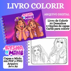 Livro de Colorir - Kisha e Mine
