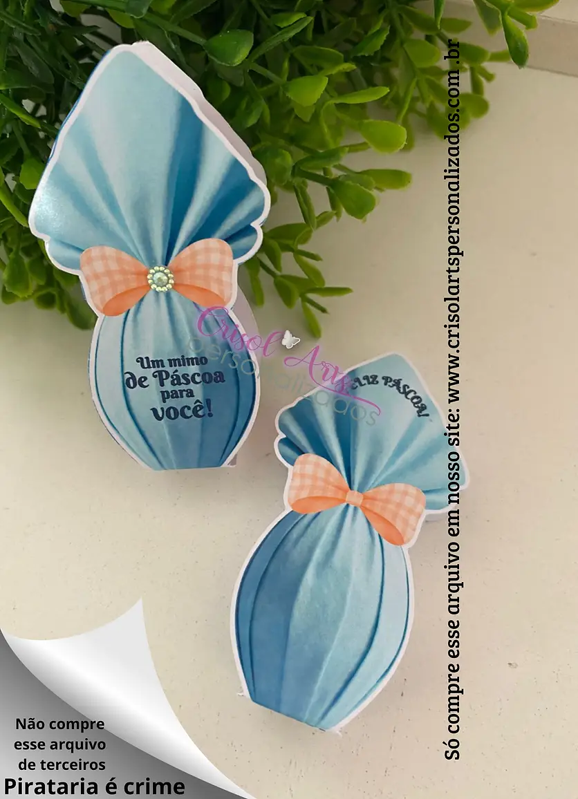 Porta bis ou batom páscoa azul Porta bis ou batom páscoa azul - Imagem 1