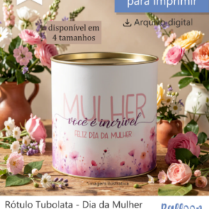 Printable - Rótulo Tubolata - Dia da Mulher