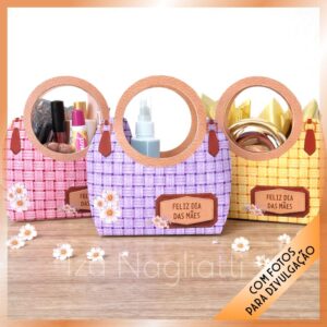 3 Bolsas com alça M 18x17x6 cm – Dia das mães