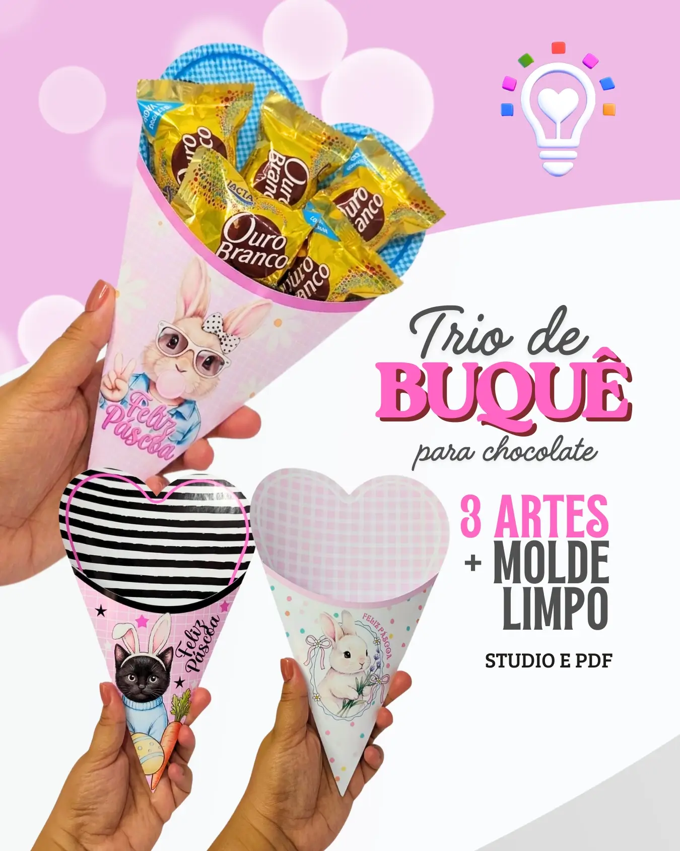 ARQUIVO DE CORTE BUQUÊ PARA CHOCOLATES (STUDIO, PDF E SVG) 4 ARQUIVO DE CORTE BUQUÊ PARA CHOCOLATES (STUDIO, PDF E SVG) 4 - Imagem 1