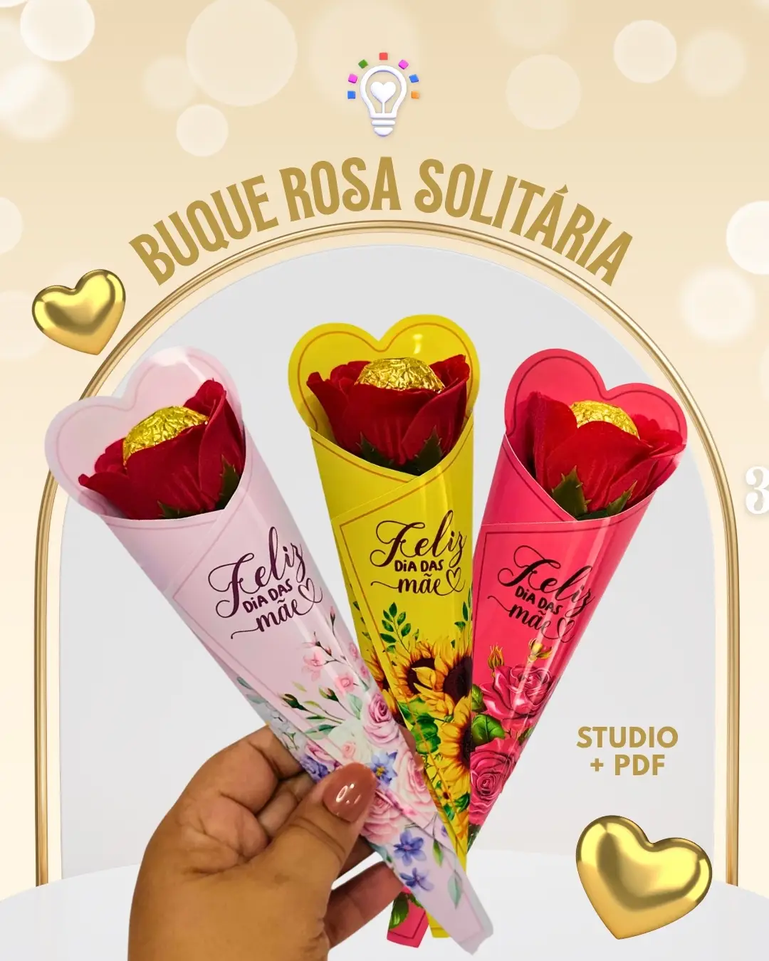 ARQUIVO DE CORTE BUQUÊ ROSA SOLITÁRIA (STUDIO E PDF) ARQUIVO DE CORTE BUQUÊ ROSA SOLITÁRIA (STUDIO E PDF) - Imagem 1