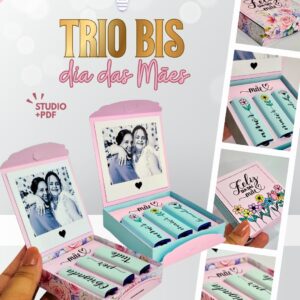 ARQUIVO DE CORTE CAIXA BIS TRIPLA  DIA DAS MÃES (STUDIO E PDF)