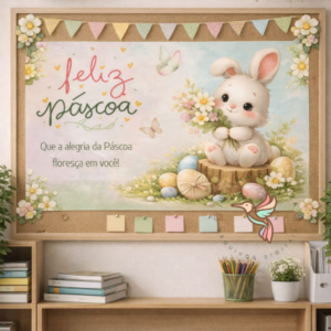 Arquivo Digital – Painel de Páscoa para Mural + Cartão 10x15
