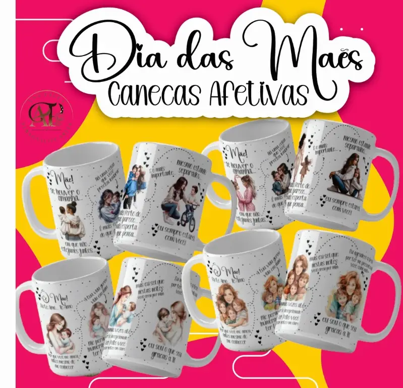 Arte Canecas com Audio Dia das Mães Arte Canecas com Audio Dia das Mães - Imagem 1