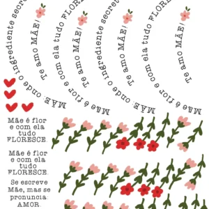Arte Digital DTF UV Dia das Mães arte pires (folha A4)