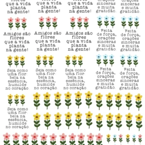 Arte Digital Frases Flores ( tamanho folha A4)