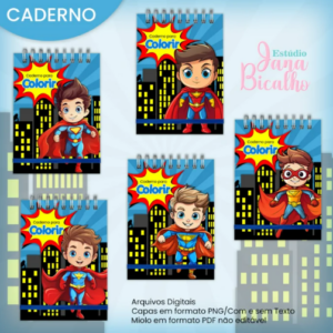 Caderno Para Colorir - Super Heróis