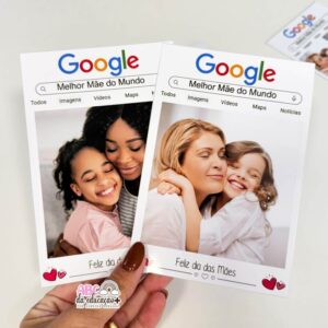 Cartão Mamãe Google - 100% Editável