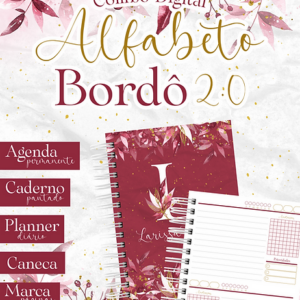 Combo Digital Alfabeto Bordô 2.0