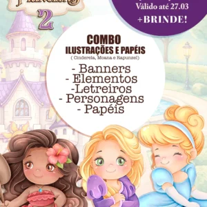 Era Uma Vez - Volume 2 ( Cinderela, Moana e Rapunzel) + BRINDE