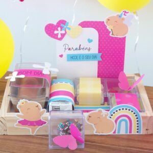 Kit digital para cestamesa posta - Capivara Menina