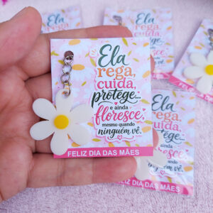 PDF Card Para Chaveiro Margarida - Dia Das Mães
