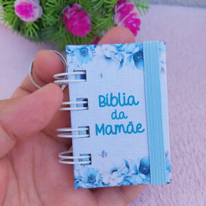 PDF Mini Bíblia Chaveiro Dia Das Mães - Azul