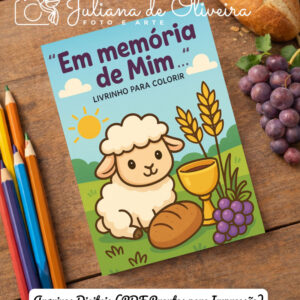 ✨Arquivo Digital Cristão Infantil ✨ Livrinho para colorir “Em Memória de Mim”