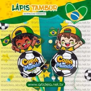 Arquivo Digital - Lápis Tambor de Mão Copa do Mundo