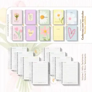 Arquivo digital – Caderno com versículos – Católico – Volume 1 e Volume 2