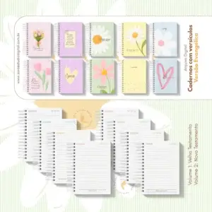 Arquivo digital – Caderno com versículos – Evangélico – Volume 1 e Volume 2