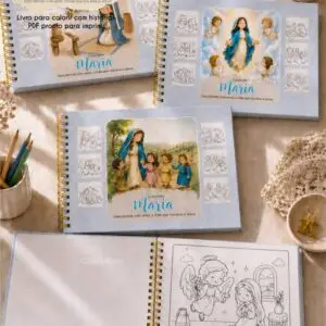 Arte pronta para imprimir Livro de Colorir Colorindo Maria