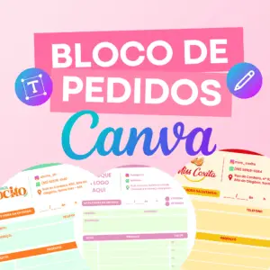 Bloco de Pedidos Editável – Canva