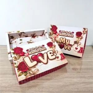 Caixa declaração com 2 tampas 24,5 x17,5 cm – Dia dos namorados