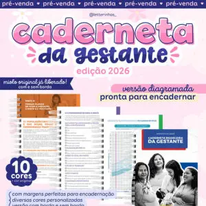 Combo Cadernetas da Gestante 2026 ( Letterinhas )