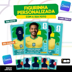 Figurinha da Copa do Mundo 2026 Personalizada (Brasil)  Editável no Canva