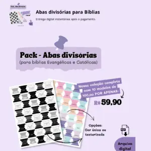 Pack - Abas divisórias (para bíblias Evangélicas e Católicas)