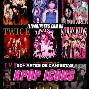 Pack KPOP Icons – 50+ Artes para Camisetas PNG