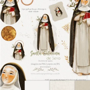 kit Digital Ilustrações Santa Catarina de Sena