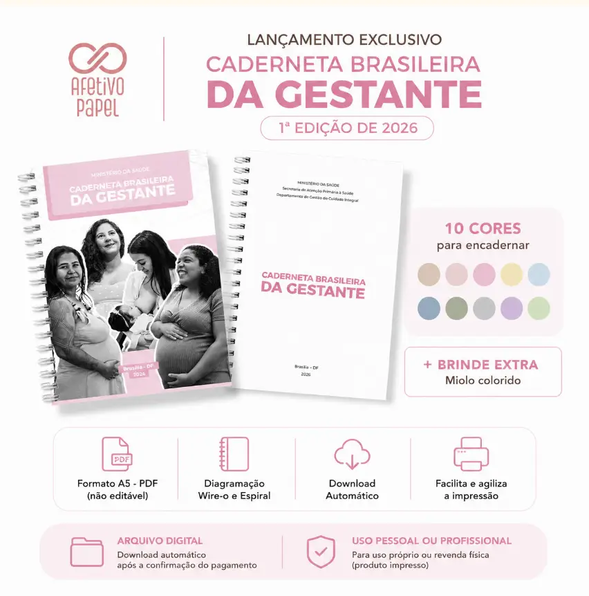 Arquivo Caderneta Gestante - 1° Edição 2026 Arquivo Caderneta Gestante - 1° Edição 2026 - Imagem 1